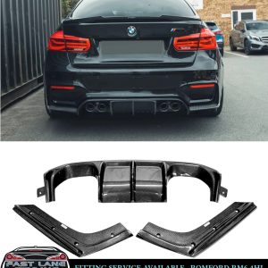 REAR DIFFUSER VALANCE V STYLE CARBON FIBRE FOR BMW 3 4 SERIES M3 F80 & M4 F82