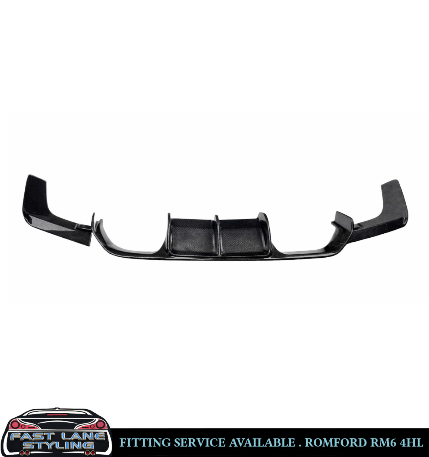 REAR DIFFUSER VALANCE V STYLE CARBON FIBRE FOR BMW 3 4 SERIES M3 F80 & M4 F82 - Image 3