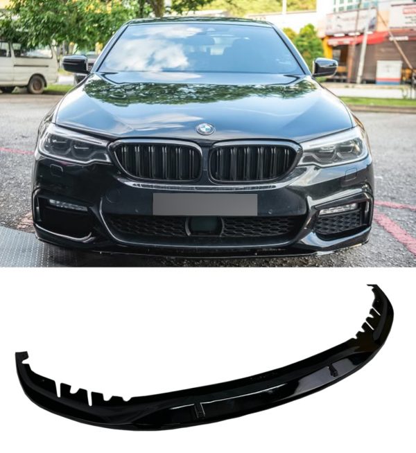 FRONT LIP SPLITTER SPOILER M PERFORMANCE GLOSS BLACK FOR BMW 5 SERIES G30 G31 2017-2020