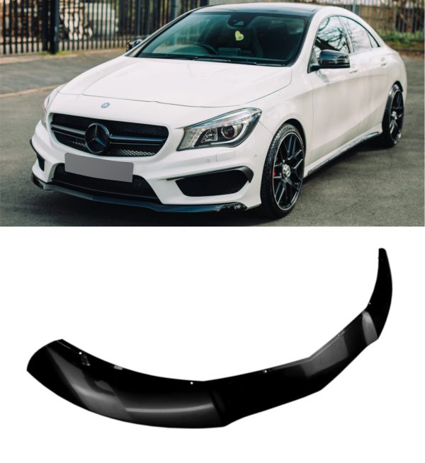FRONT LIP SPLITTER AERO KIT FINS MATTE BLACK FOR MERCEDES CLA C117 X117 13-16 - Image 3