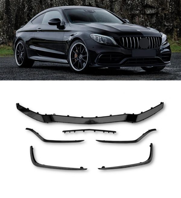 FRONT BUMPER BODYKIT CONVERSION PRIMED C63 LOOK FOR MERCEDES C CLASS W205 A205 C205 S205 2014-2018 - Image 9