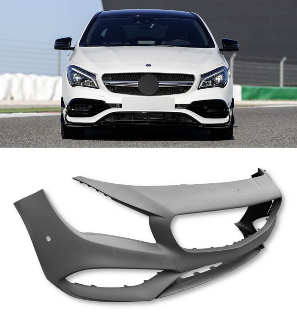 FRONT BUMPER BODYKIT CONVERSION PRIMED CLA45 LOOK FOR MERCEDES CLA CLASS 2013-2019 - Image 4