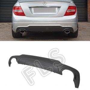 MERCEDES BENZ W204 C CLASS LOWER AMG REAR BUMPER DIFFUSER EXHAUST VALANCE 10-14