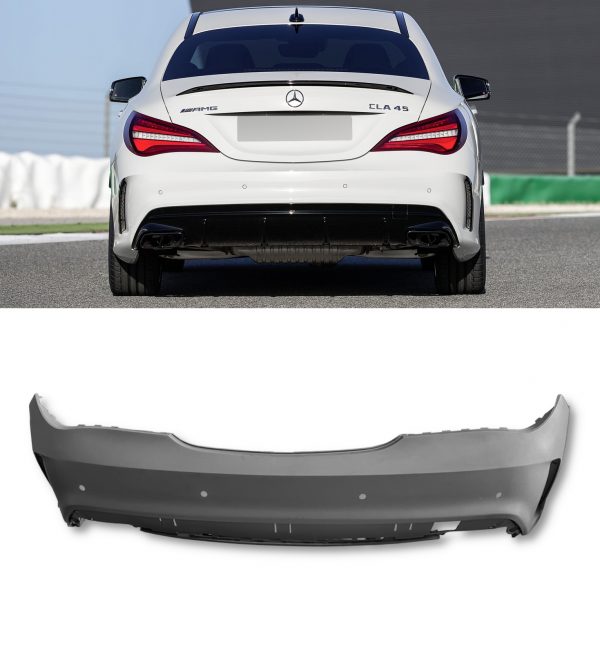 REAR BUMPER BODYKIT CONVERSION PRIMED CLA45 LOOK FOR MERCEDES CLA CLASS 2013-2019 - Image 2