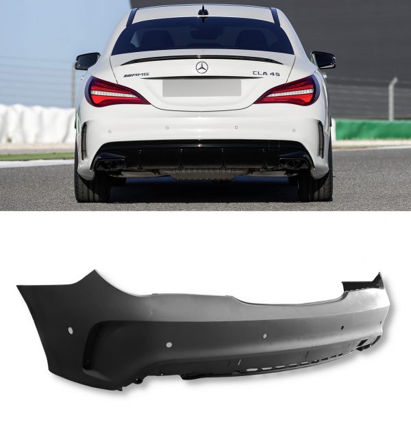 REAR BUMPER BODYKIT CONVERSION PRIMED CLA45 LOOK FOR MERCEDES CLA CLASS 2013-2019 - Image 3