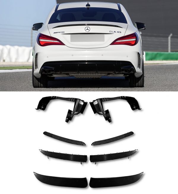 REAR BUMPER BODYKIT CONVERSION PRIMED CLA45 LOOK FOR MERCEDES CLA CLASS 2013-2019 - Image 7