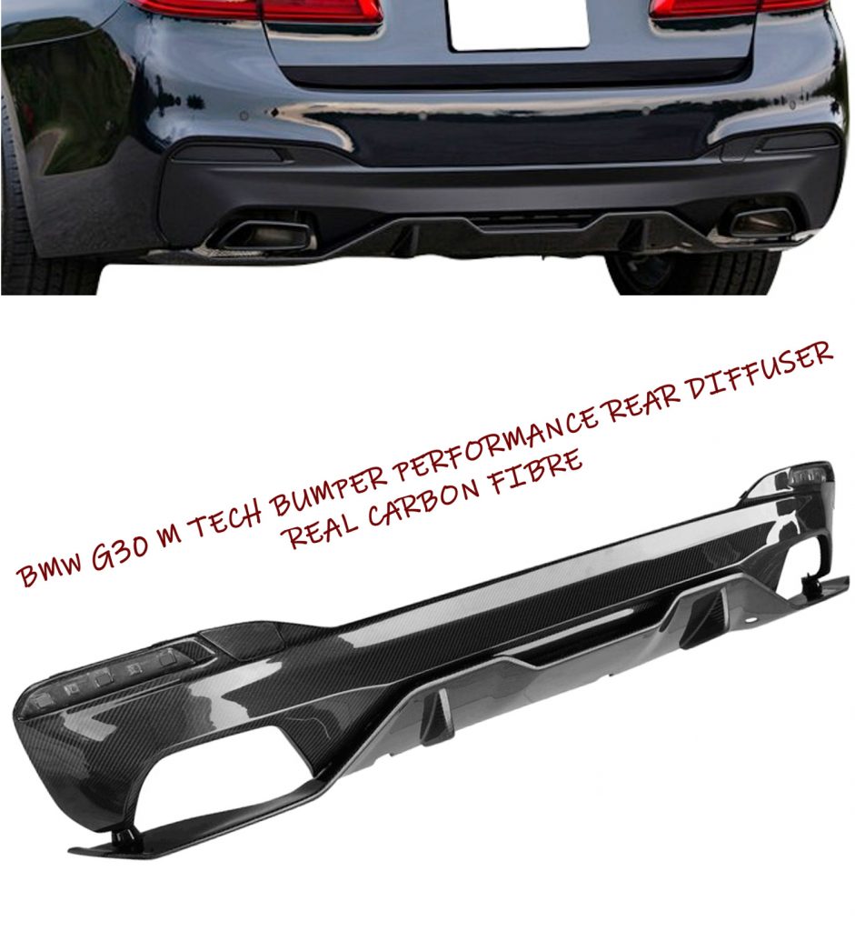 BMW 5 SERIES G30 M TECH M PERFORMANCE REAR BUMPER DIFFUSER VALANCE ...