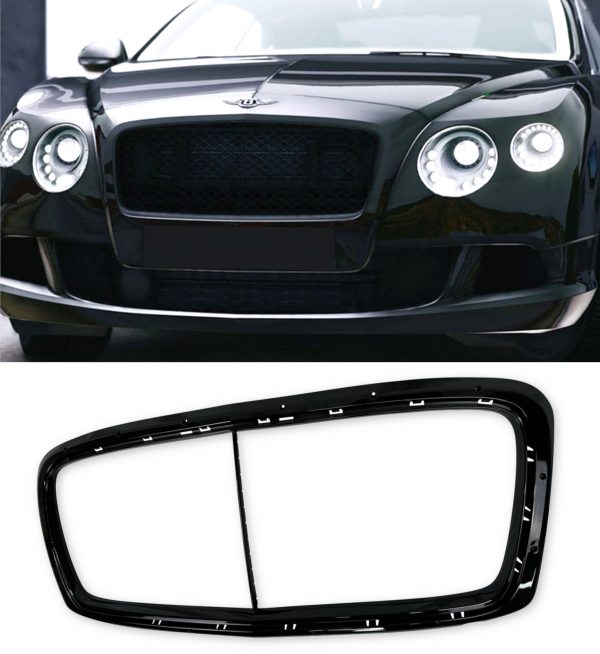 FRONT GRILLE SURROUND GLOSS BLACK FOR BENTLEY CONTINENTAL GT 2012-2016 - Image 3