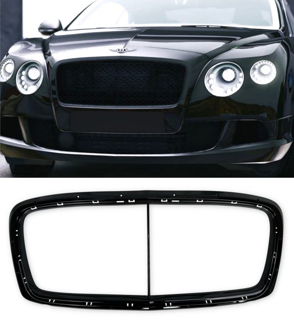 FRONT GRILLE SURROUND GLOSS BLACK FOR BENTLEY CONTINENTAL GT 2012-2016
