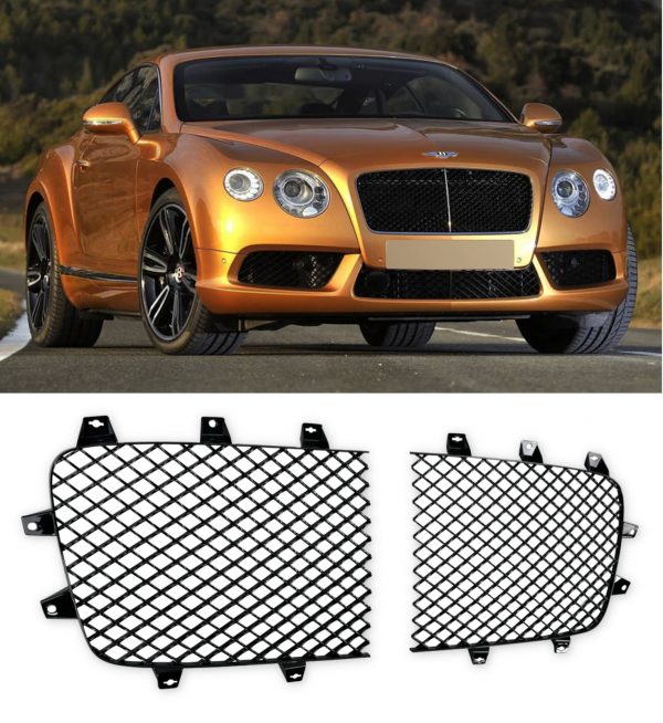 FRONT GRILLE MESH RADIATOR GLOSS BLACK FOR BENTLEY CONTINENTAL GT 2012-2016 - Image 2