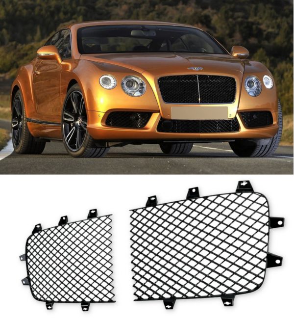 FRONT GRILLE MESH RADIATOR GLOSS BLACK FOR BENTLEY CONTINENTAL GT 2012-2016 - Image 3