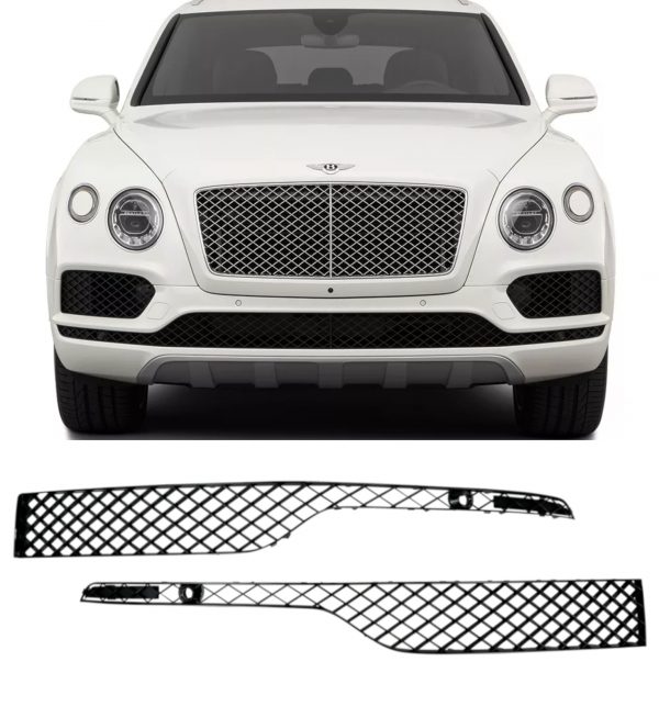 FRONT GRILLE LOWER BUMPER REPLACEMENT GLOSS BLACK FOR BENTLEY BENTAYGA 2016-2019