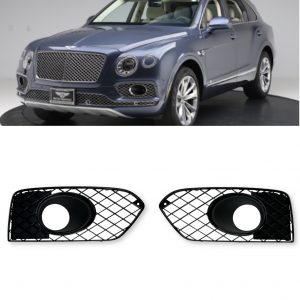 FRONT GRILLE FOG LIGHT WITH HOLE REPLACEMENT GLOSS BLACK FOR BENTLEY BENTAYGA