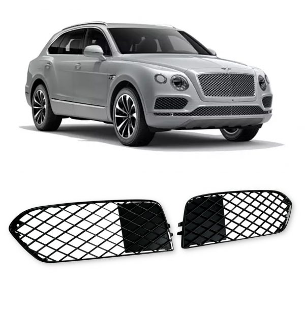 FRONT GRILLE FOG LIGHT WITH NO HOLE REPLACEMENT GLOSS BLACK FOR BENTLEY BENTAYGA - Image 2