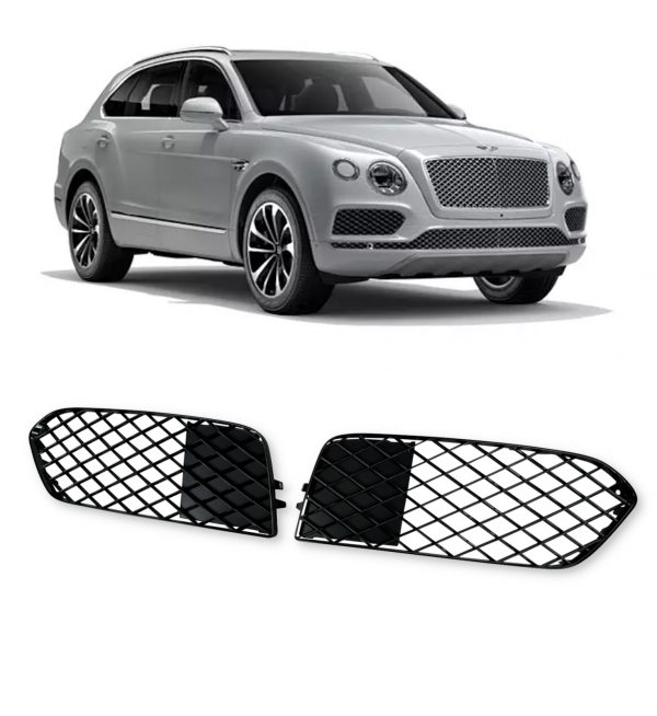 FRONT GRILLE FOG LIGHT WITH NO HOLE REPLACEMENT GLOSS BLACK FOR BENTLEY BENTAYGA - Image 3