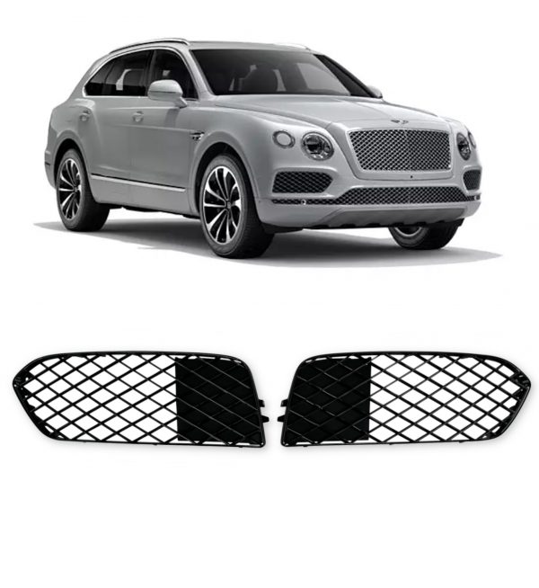 FRONT GRILLE FOG LIGHT WITH NO HOLE REPLACEMENT GLOSS BLACK FOR BENTLEY BENTAYGA