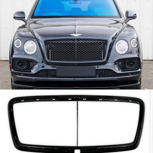 FRONT GRILLE SURROUND GLOSS BLACK FOR BENTLEY BENTAYGA 2016-2019