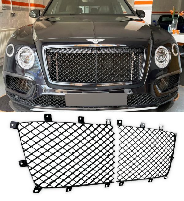 FRONT GRILLE MESH RADIATOR GLOSS BLACK FOR BENTLEY BENTAYGA 2016-2019 - Image 2