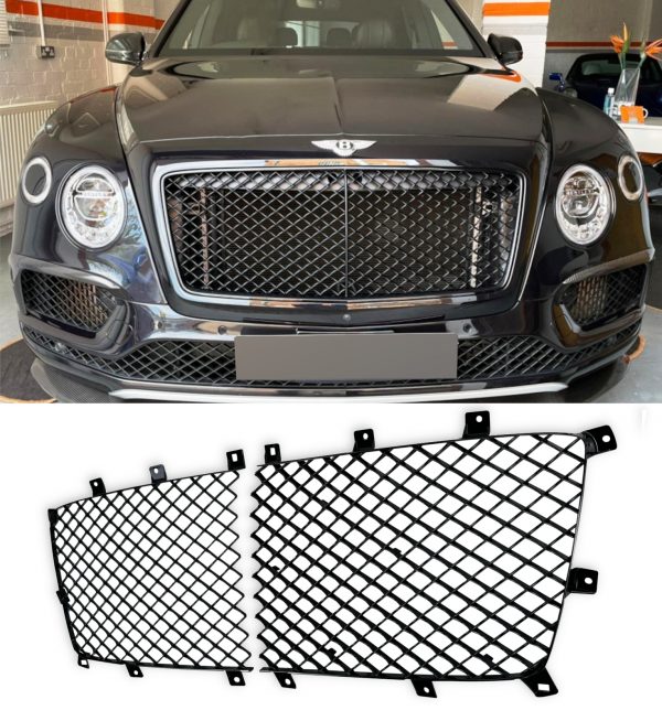 FRONT GRILLE MESH RADIATOR GLOSS BLACK FOR BENTLEY BENTAYGA 2016-2019 - Image 3