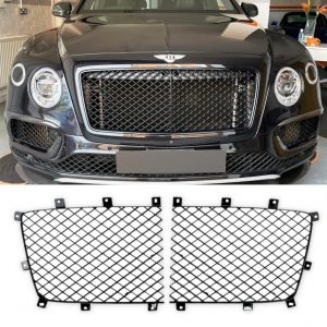 FRONT GRILLE MESH RADIATOR GLOSS BLACK FOR BENTLEY BENTAYGA 2016-2019