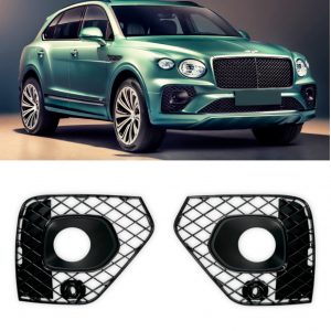 FRONT BUMPER FOG LIGHT WITH HOLE GLOSS BLACK FOR BENTLEY BENTAYGA 2020+