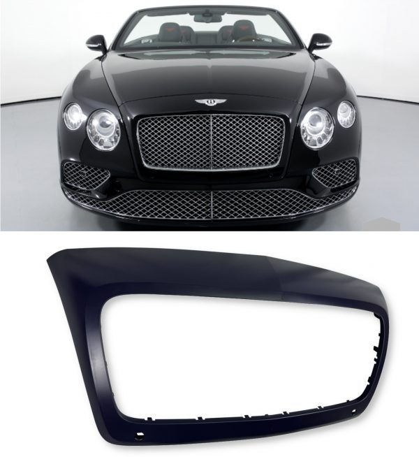 FRONT GRILLE SURROUND GLOSS BLACK FOR BENTLEY CONTINENTAL GT 2017+ - Image 2