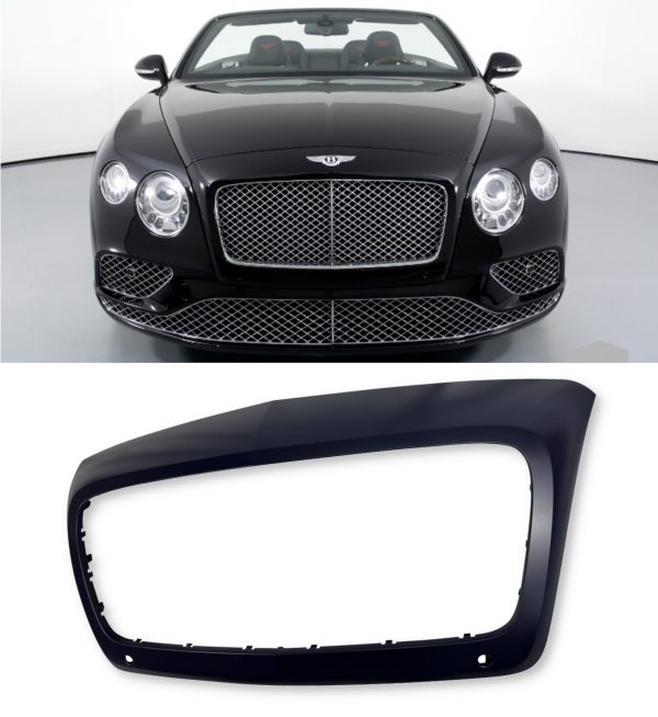 FRONT GRILLE SURROUND GLOSS BLACK FOR BENTLEY CONTINENTAL GT 2017+ - Image 3