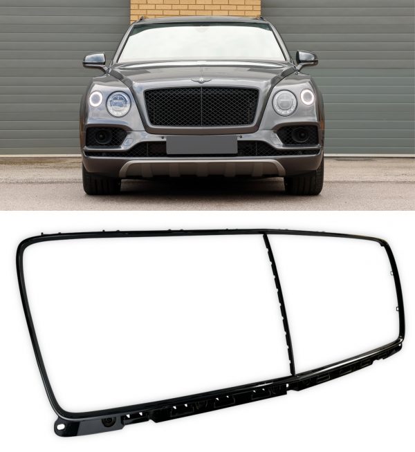 FRONT SURROUND GRILLE GLOSS BLACK FOR BENTLEY BENTAYGA 2020+ - Image 2