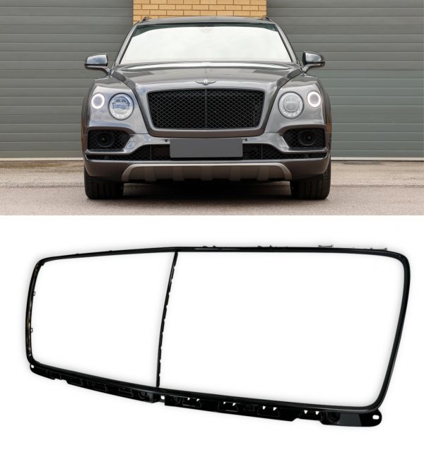 FRONT SURROUND GRILLE GLOSS BLACK FOR BENTLEY BENTAYGA 2020+ - Image 3