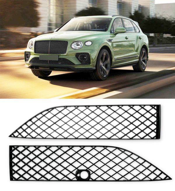 FRONT LOWER GRILLE PAIR GLOSS BLACK FOR BENTLEY BENTAYGA 2020+