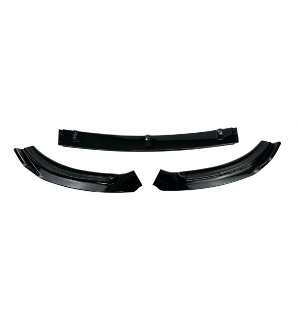FRONT LIP SPLITTER LOOK GLOSS BLACK FOR VW POLO R-LINE 2022+ - Image 2