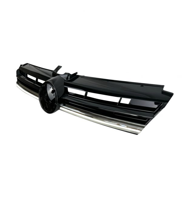 FRONT GRILLE WITH LED LIGHT R LOOK GLOSS BLACK FOR VW GOLF MK7.5 2017-2021 - Image 3