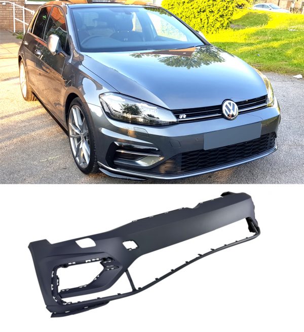 FRONT BUMPER BODY KIT GOLF R LOOK PRIMED FOR VW GOLF MK7.5 2017-2021 - Image 2