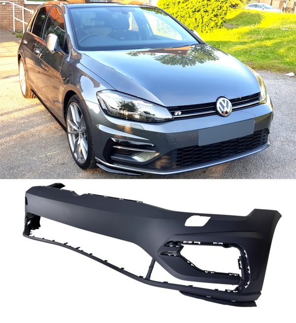 FRONT BUMPER BODY KIT GOLF R LOOK PRIMED FOR VW GOLF MK7.5 2017-2021 - Image 3