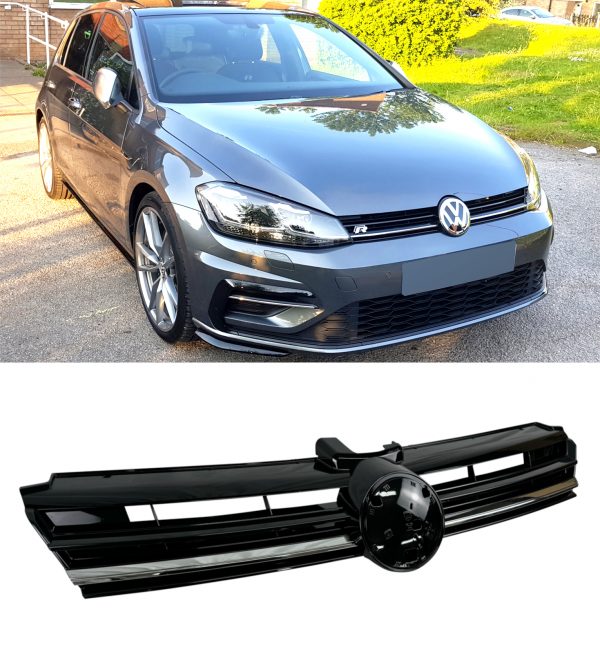 FRONT BUMPER BODY KIT GOLF R LOOK PRIMED FOR VW GOLF MK7.5 2017-2021 - Image 4