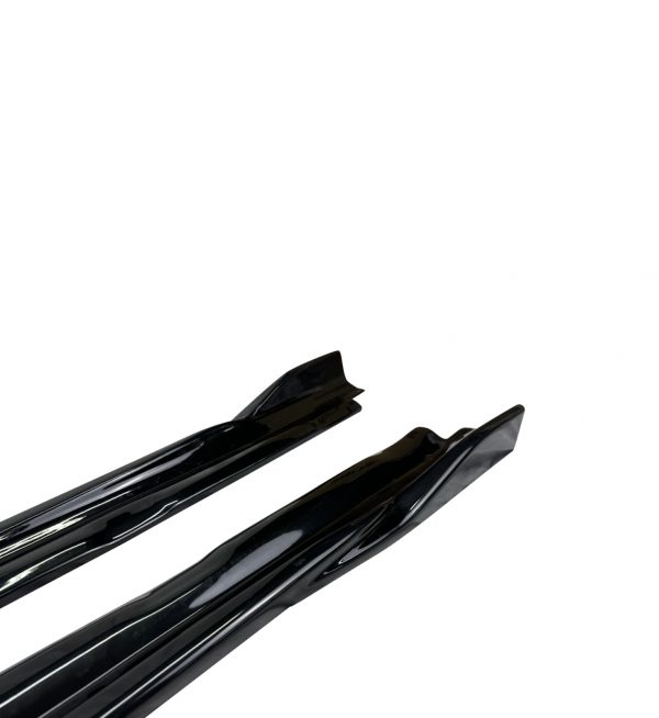 SIDE SKIRTS EXTENSION BLADES TCR LOOK GLOSS BLACK FOR VW GOLF MK8 2020+ - Image 4