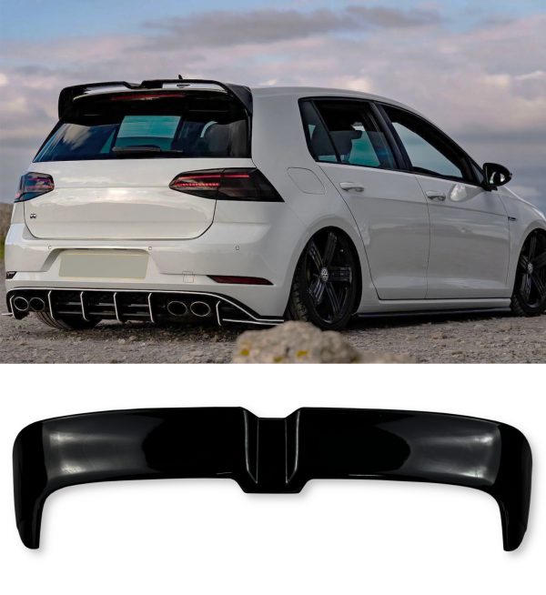 REAR ROOF SPOILER MK7 OETTINGER STYLE GLOSS BLACK FOR VW GOLF R-LINE 2015-2021 - Image 2