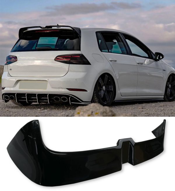 REAR ROOF SPOILER MK7 OETTINGER STYLE GLOSS BLACK FOR VW GOLF R-LINE 2015-2021 - Image 3