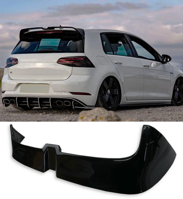 REAR ROOF SPOILER MK7 OETTINGER STYLE GLOSS BLACK FOR VW GOLF R-LINE 2015-2021 - Image 4