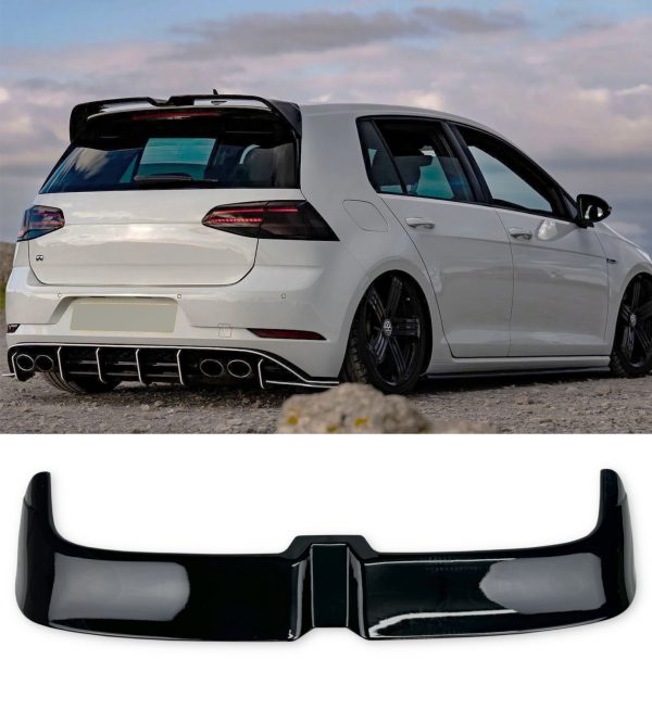 REAR ROOF SPOILER MK7 OETTINGER STYLE GLOSS BLACK FOR VW GOLF R-LINE 2015-2021