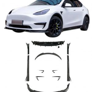 AERO KIT SPLITTER DIFFUSER SIDE SKIRTS SPOILER GLOSS BLACK FOR TESLA MODEL Y
