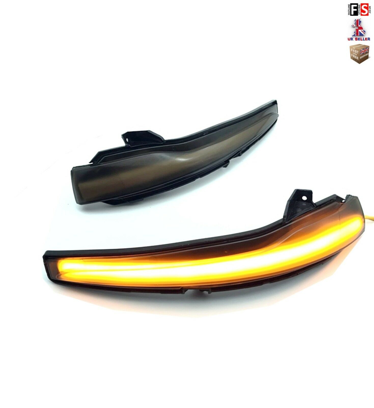 thumbnail image 2 of Spieg Smoked LED Mirror Turn Signal Lights – Pair For Mercedes W205 W222 X253 W167 2 of 5