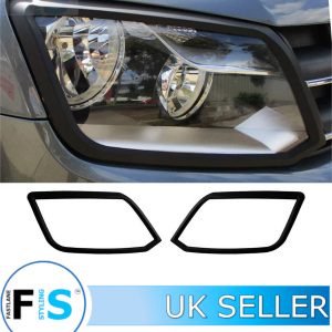 VW AMAROK MATTE BLACK HEAD LIGHT COVERS