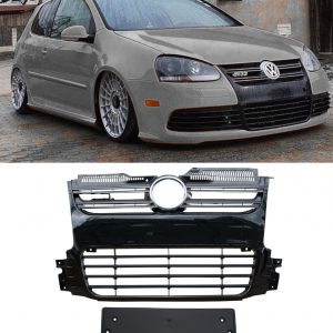 FRONT GRILLE GLOSS BLACK FOR VW GOLF MK5 R32 2005-2009