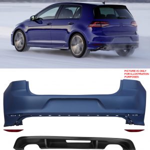 REAR BUMPER & DIFFUSER PRIMED GOLF R STYLE FOR VW GOLF MK7 & GOLF R 2013-2017
