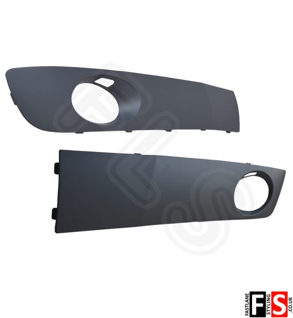 FRONT BUMPER ROUND FOG LIGHT LAMP SURROUND COVERS FOR VW T5 TRANSPORTER 2003-2009 - Image 2