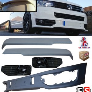 FRONT SPLITTER SPOILER AND BARN DOOR REAR SPOILER FOR VW T5 TRANSPORTER