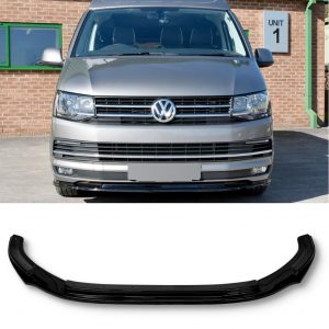 FRONT LIP SPLITTER SPOILER GLOSS BLACK FOR VW TRANSPORTER T6 2015-2018