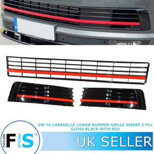 VW TRANSPORTER T6 LOWER BUMPER FRONT GRILLE 3 PCs