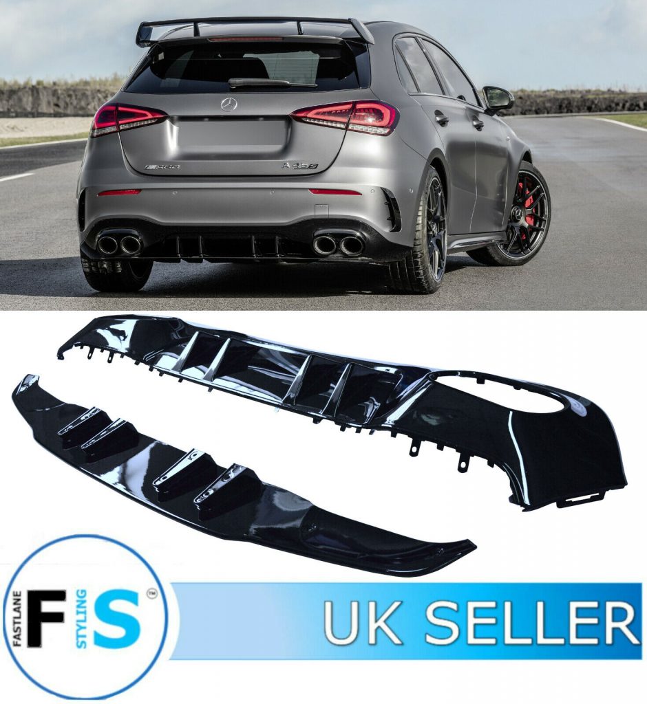 MERCEDES A CLASS W177 REAR DIFFUSER & TAILPIPES A45 AMG LOOK – Fastlane ...